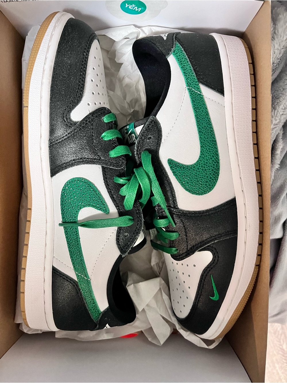 Jordan Air Jordan 1 Retro Low OG Phantom/Pine Green-Black Nib NWT size 11 mens